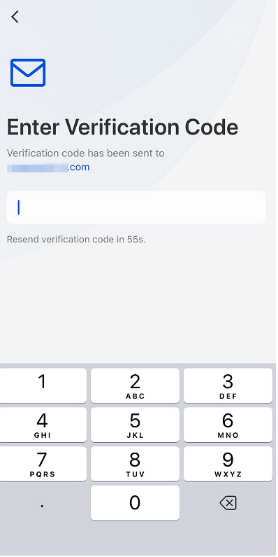 enter verification code
