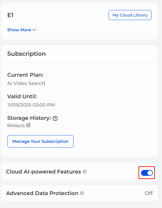 turn on cloud AI