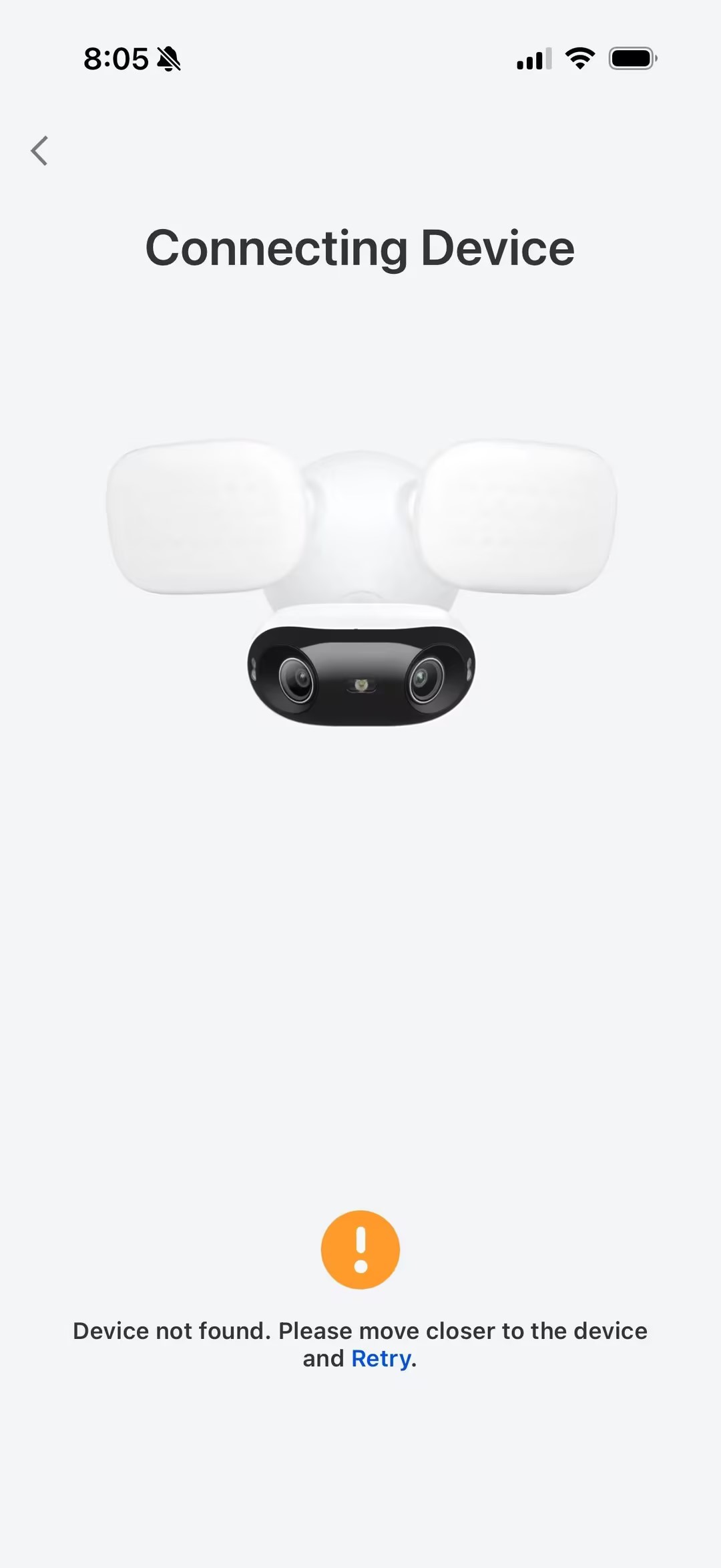 device not found