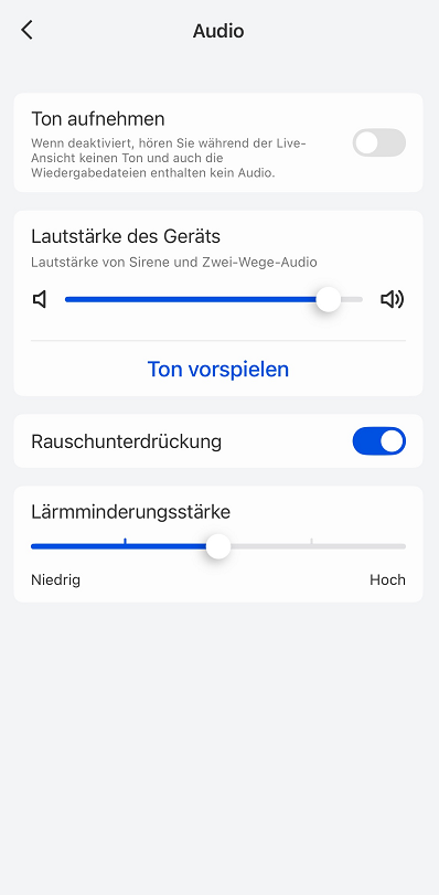 reolink lumus pro sounds settings