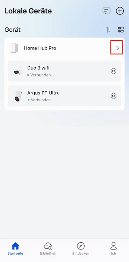 home hub settings