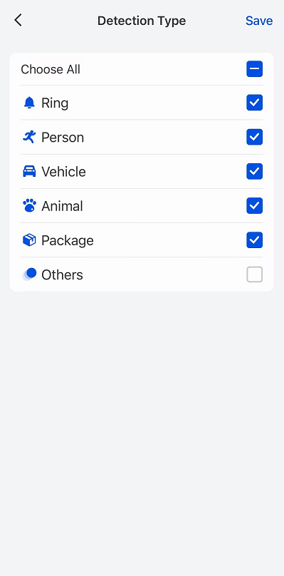  Detection Type page