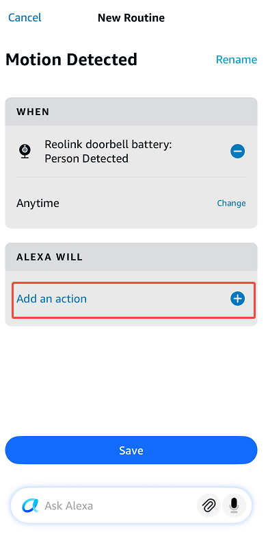 Add an action