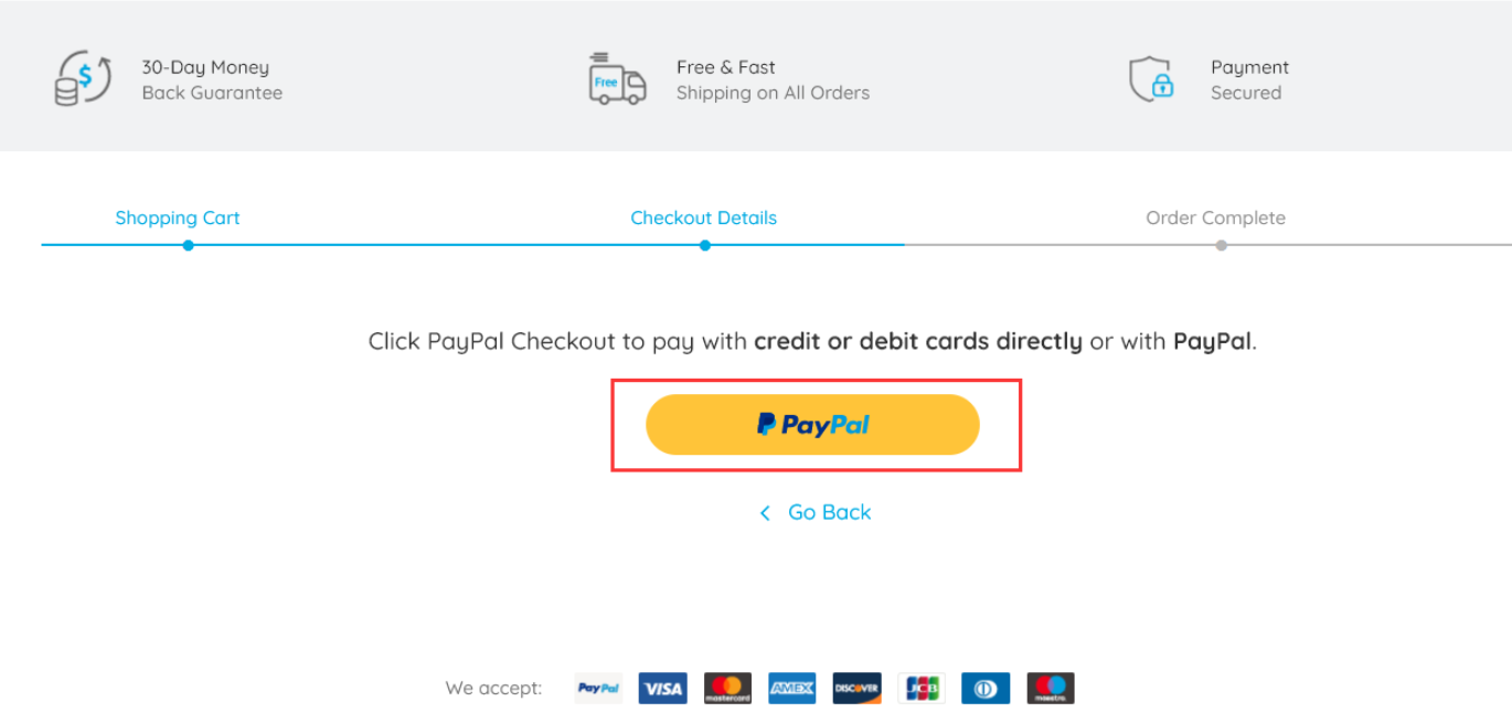 PayPal option