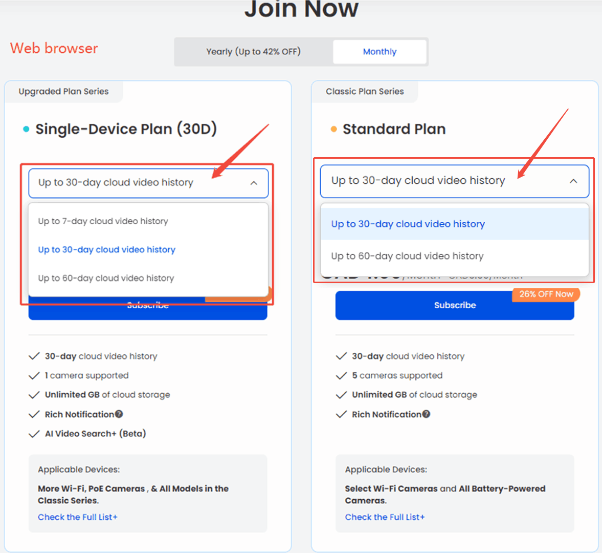 have not subscribed web