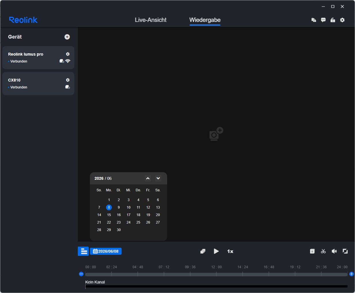 Playback page