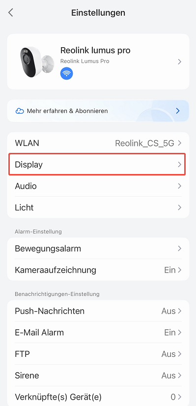 display
