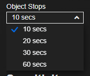 the object stops