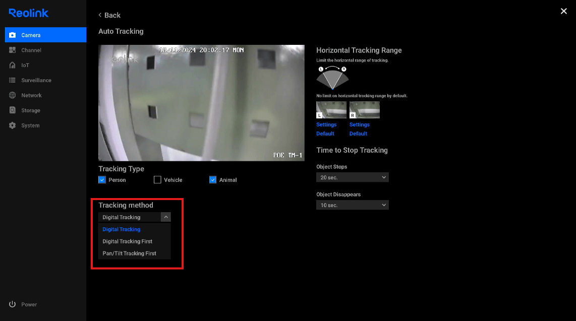 auto tracking method