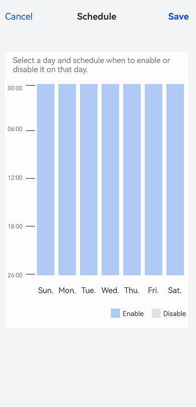 tap Schedule