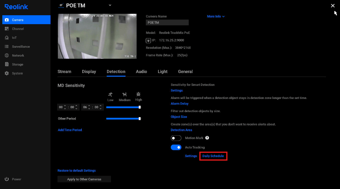 auto tracking daily schedule