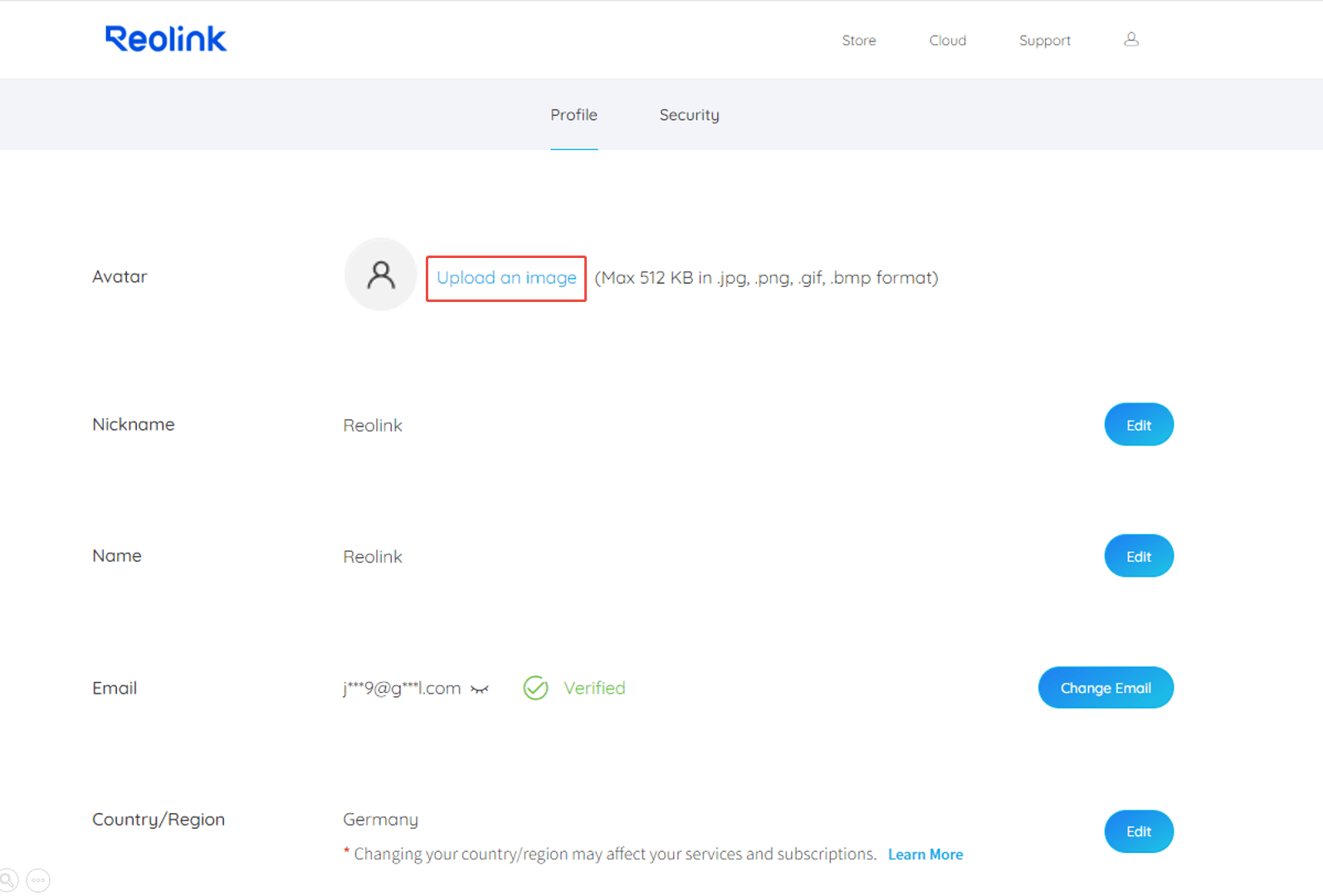 click Upload an image