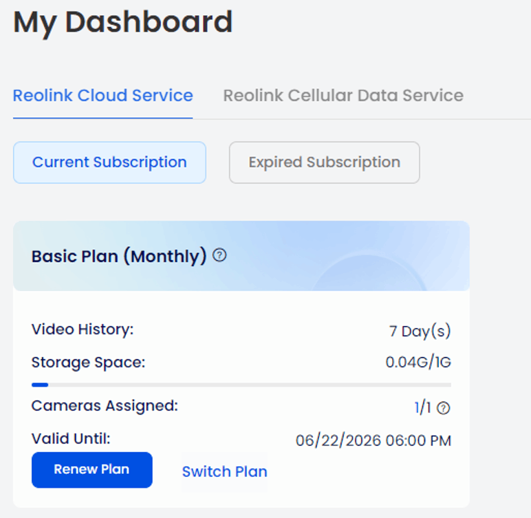 web interface