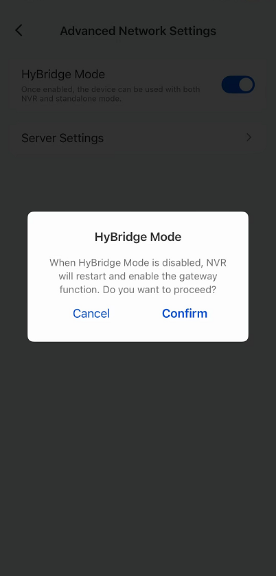 tapping "confirm"