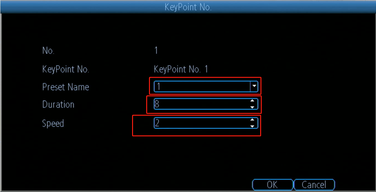 configure its Duration and Speed