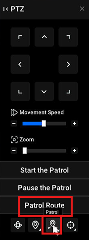 PTZ menu NVR