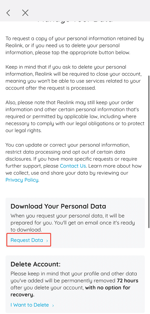 Request Data