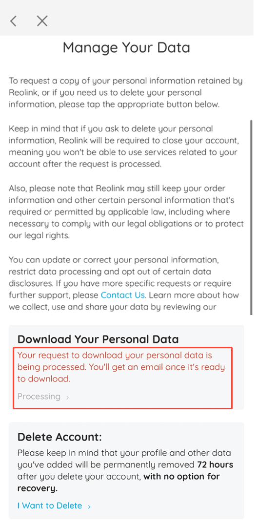being processed