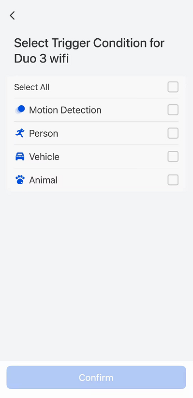select Trigger Condition