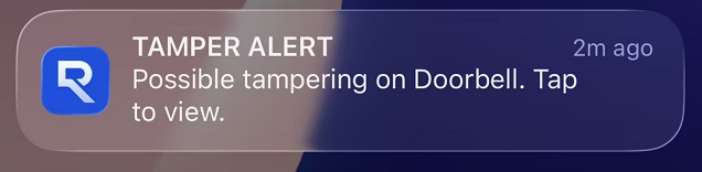 tamper alert push