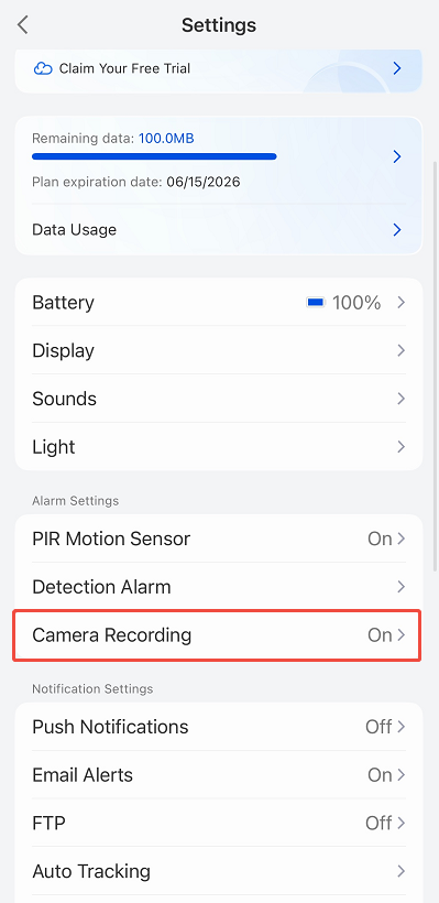  Camera Recordings