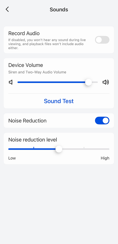 reolink lumus pro sounds settings