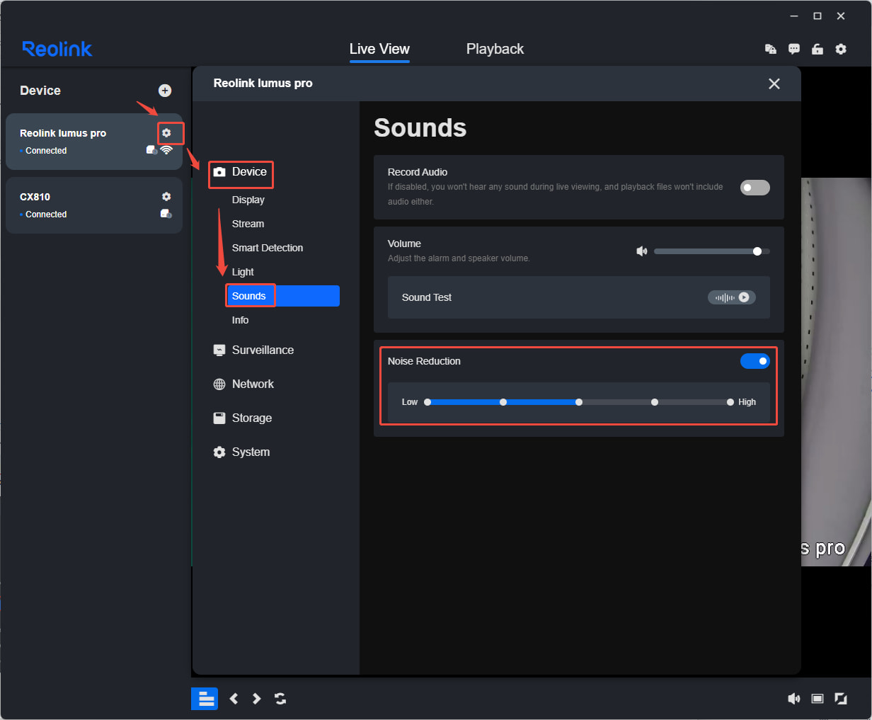 client sounds