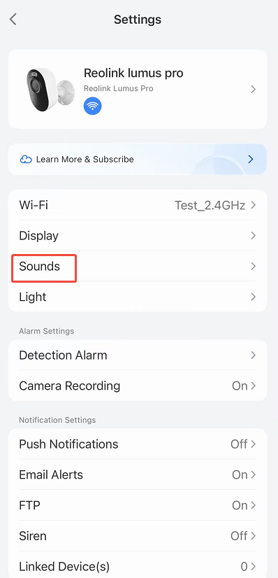 reolink lumus pro sounds