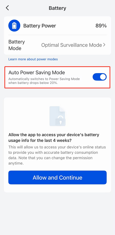 Auto Power Saving Mode