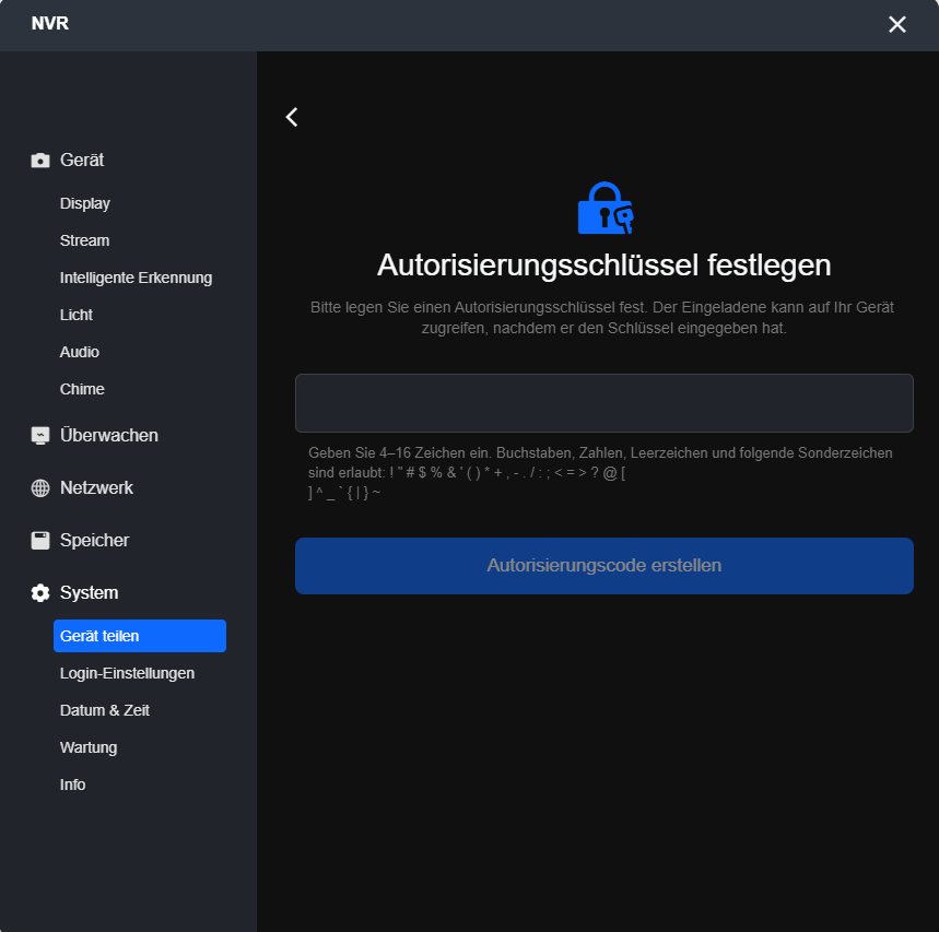 Authorization key