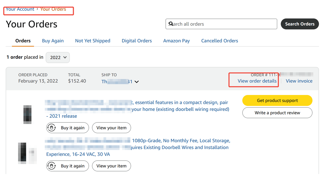 View Order Details