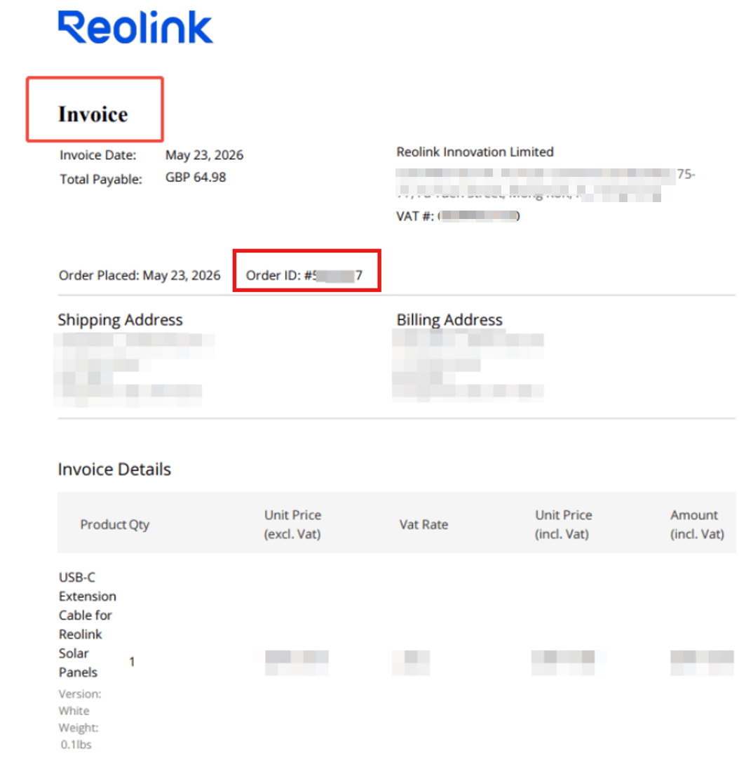 Order Invoice