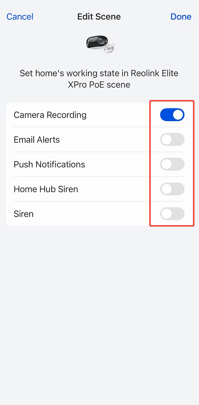 enable or disable functions