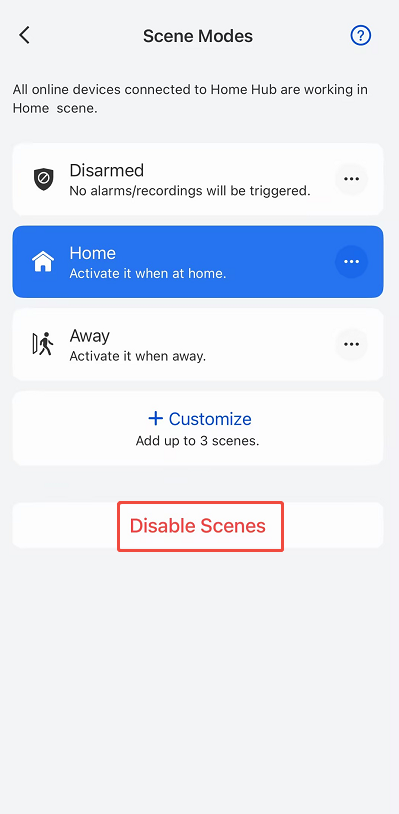  Disable Scenes