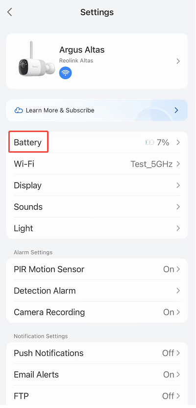 Reolink Altas Battery