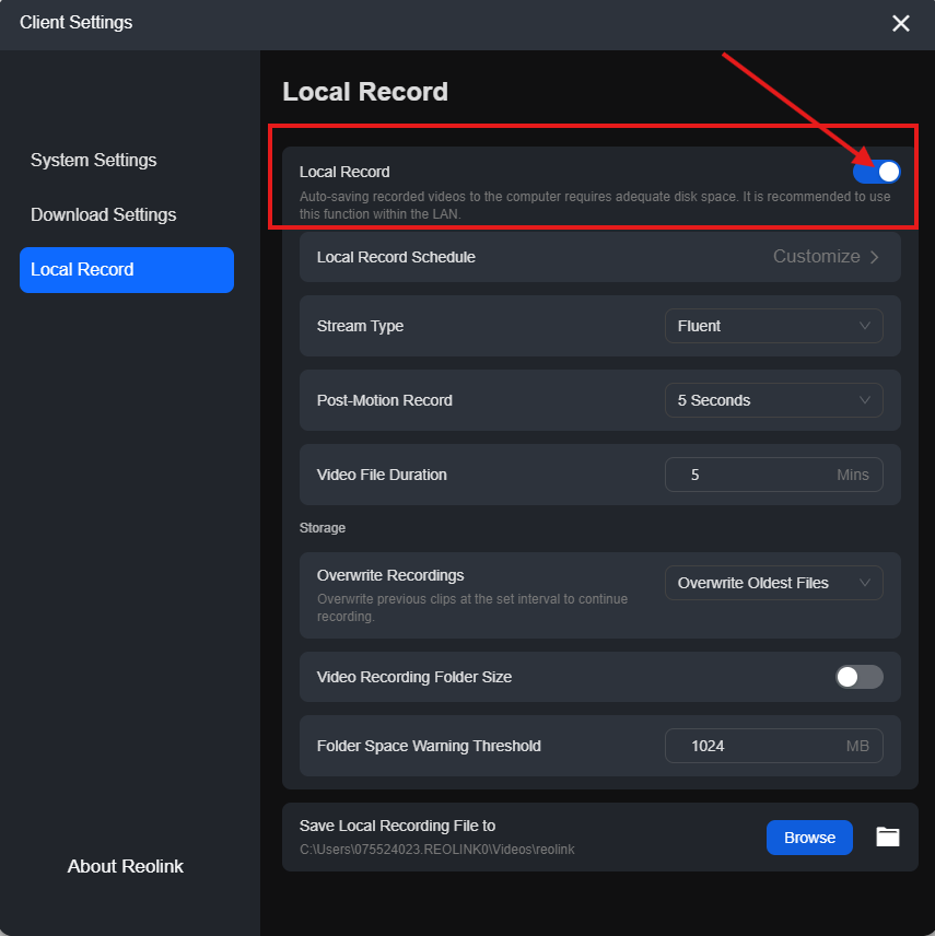 Local Record