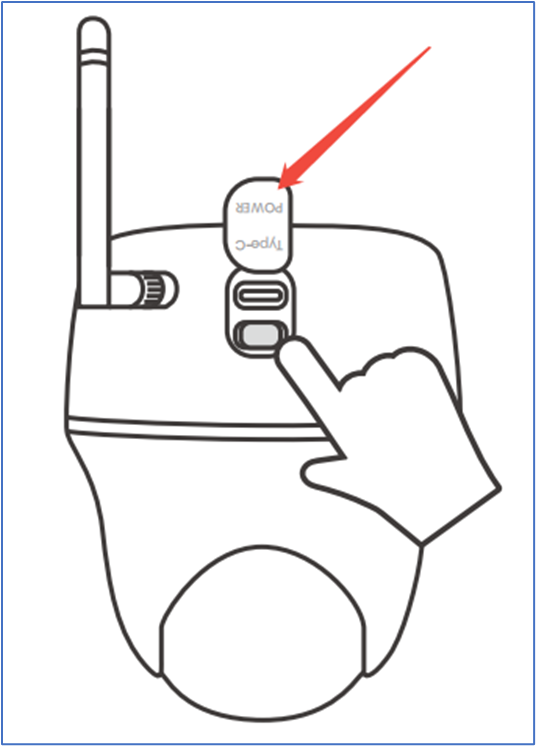 Via the power button
