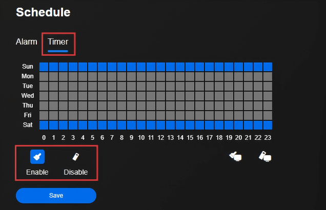 timer schedule