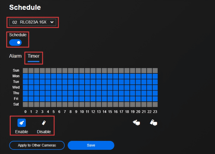 timer schedule