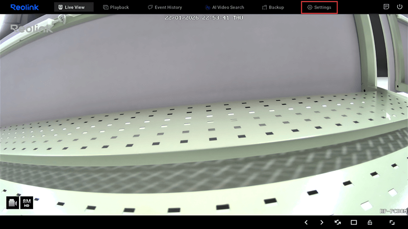tap settings（live view）