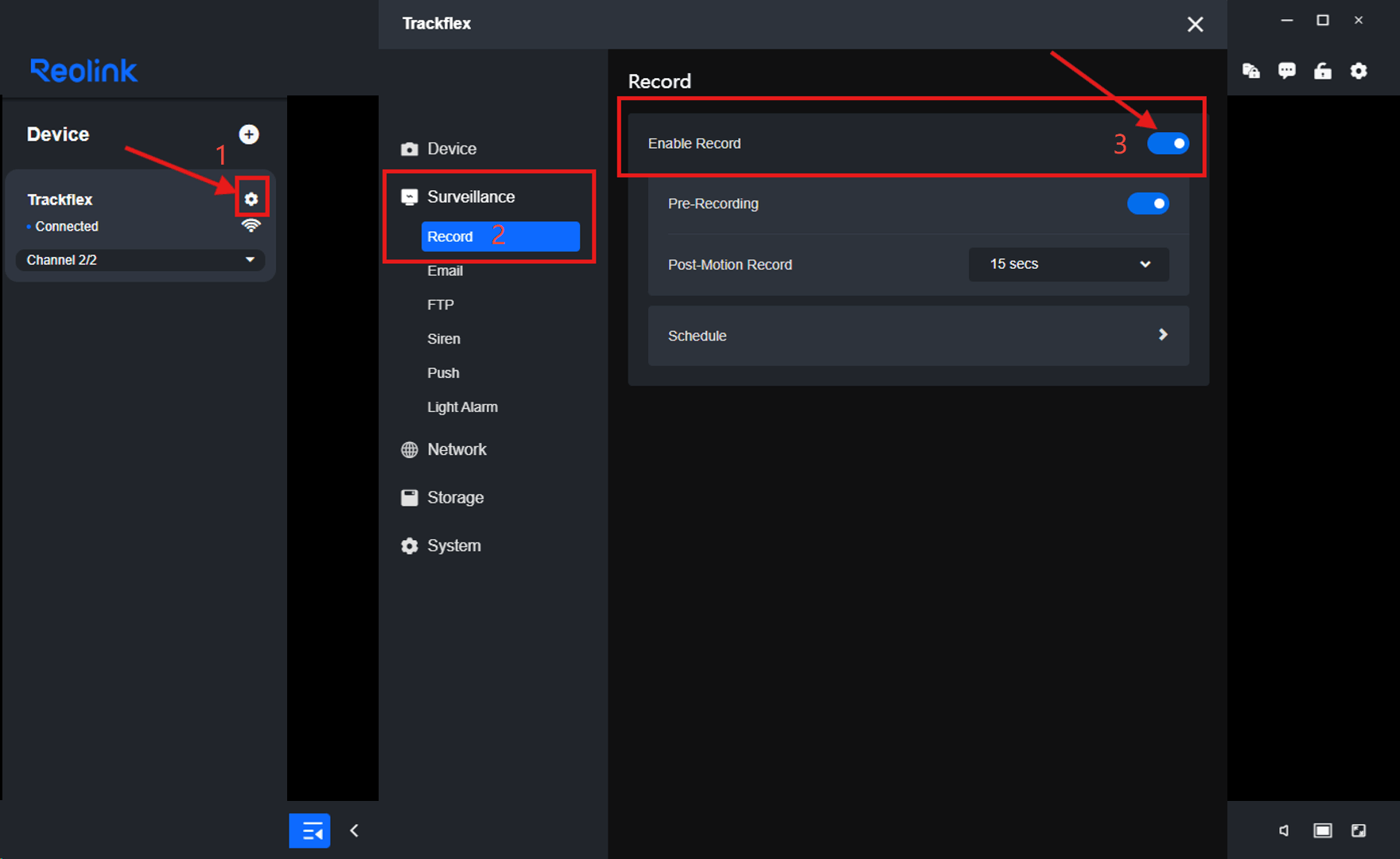 Client enable record