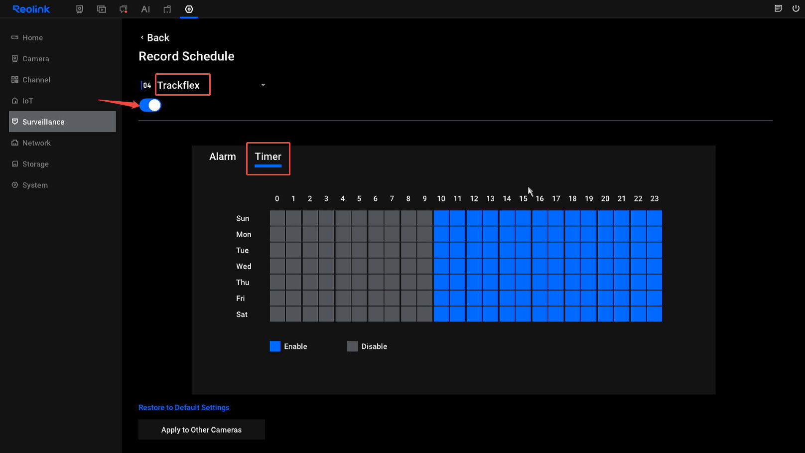 NVR Click Timer