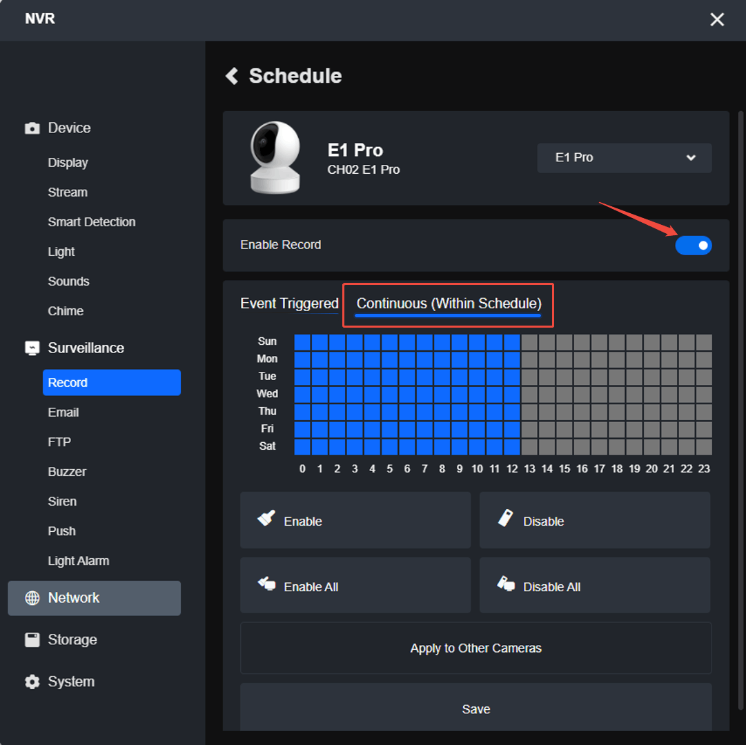 client cam continuous