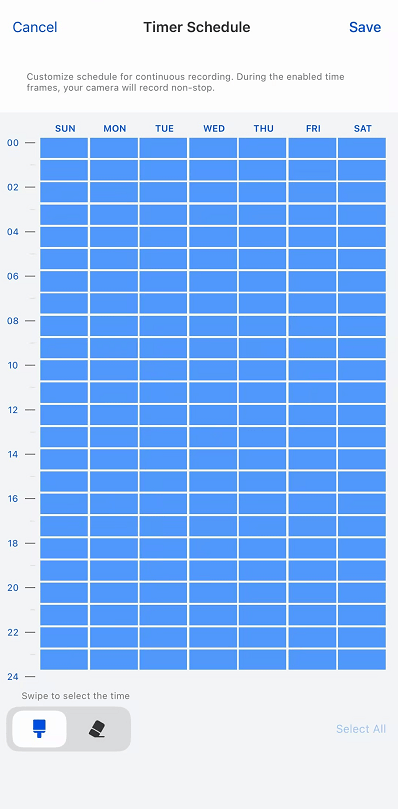 timer schedule on