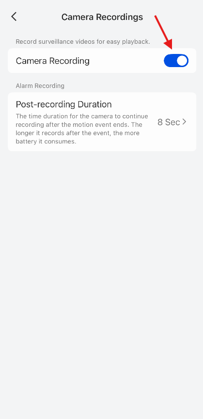 Camera Recording