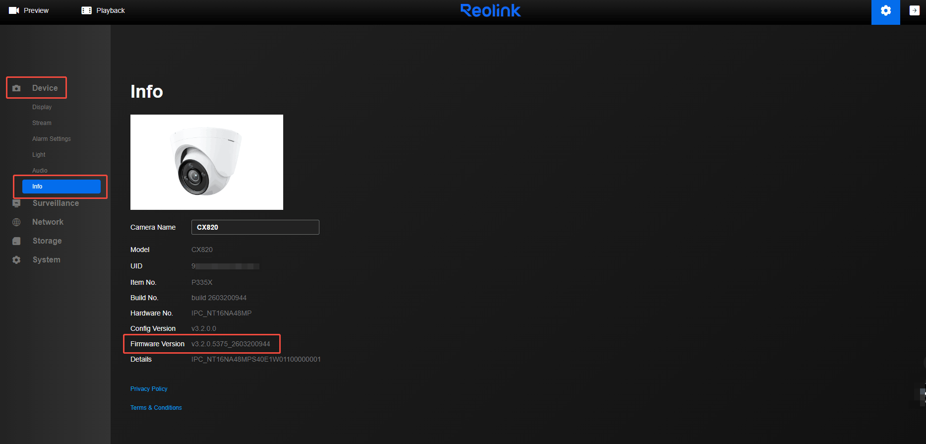 cam info web