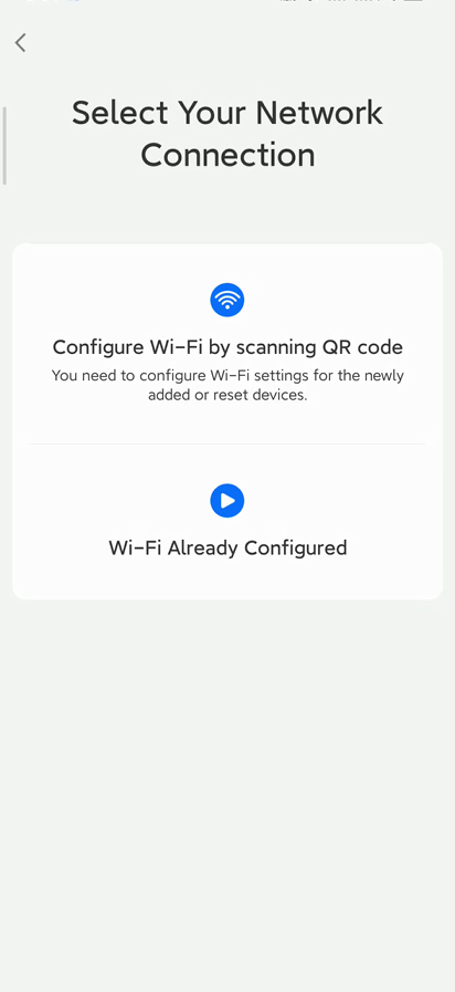 Select Your Network Connection
