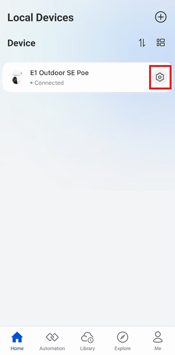 tap gear to Device Settings page