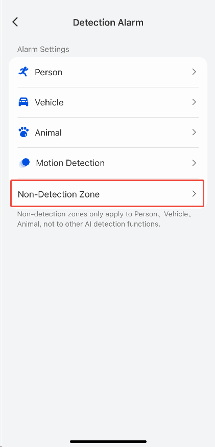 Non-Detection Zone app