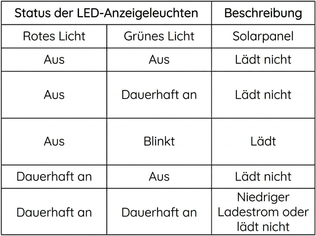 Different States of the LED Indicator Light